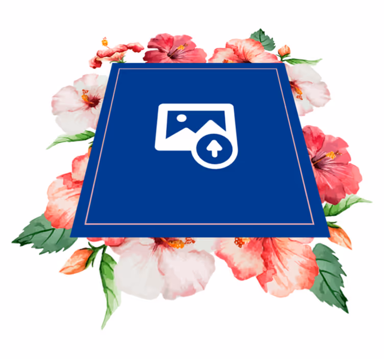 Přírodní vinylový koberec design hibiscus květinový - TenStickers