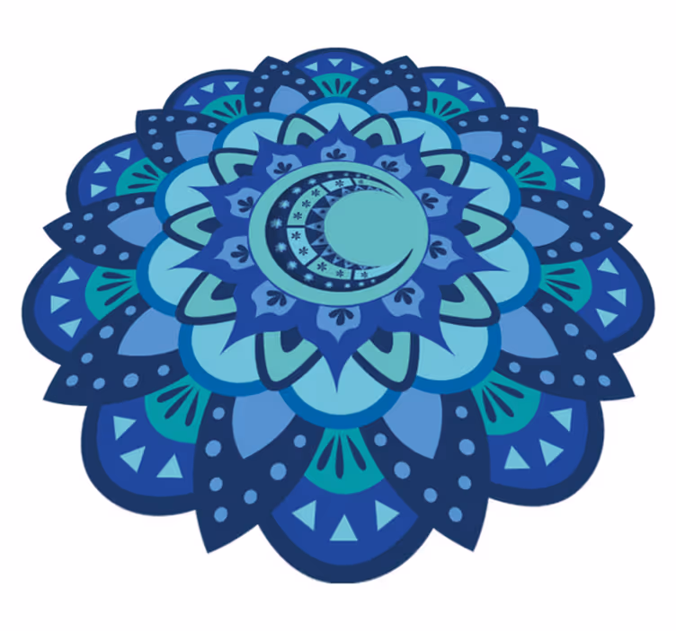 Přírodní vinylový koberec bohatý botanický mandala - TenStickers