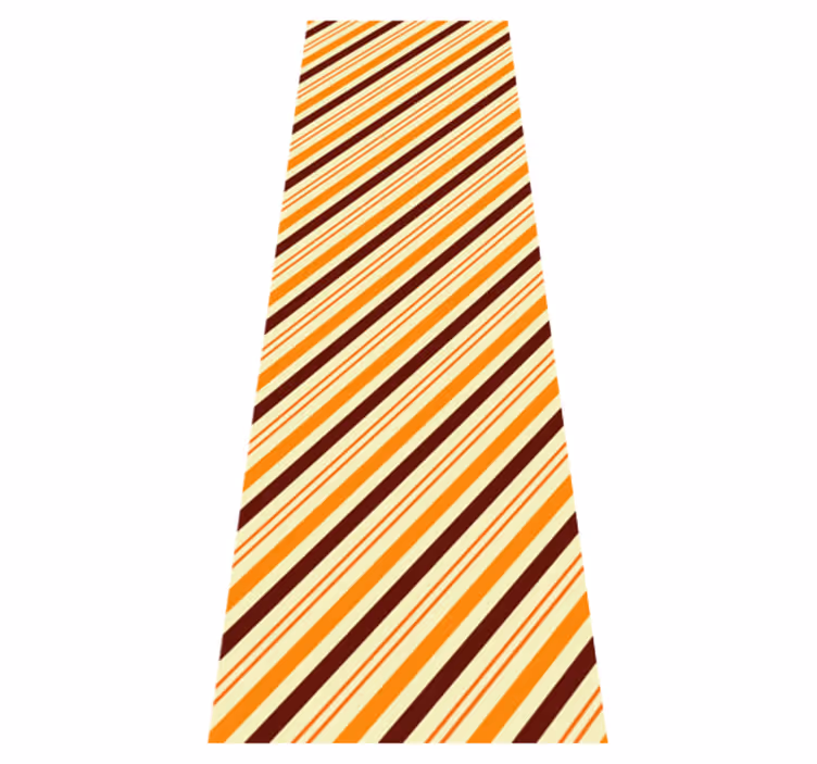 Vinylový koberec do ložnice retro oranžovo-hnědý vzor - TenStickers