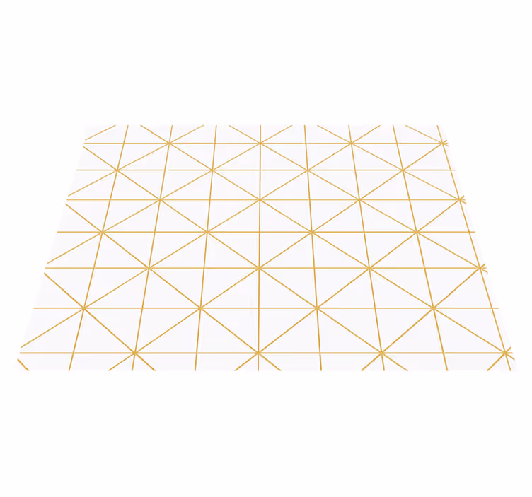 Vinylový koberec do ložnice zlatá geometrie - TenStickers