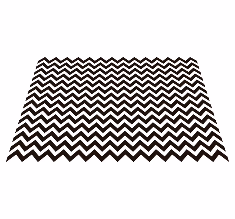 Geometrický vinylový koberec v zigzag pruzích - TenStickers