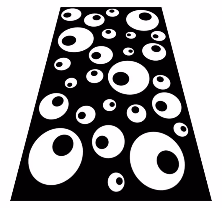 Geometrický vinylový koberec vodní perly - TenStickers
