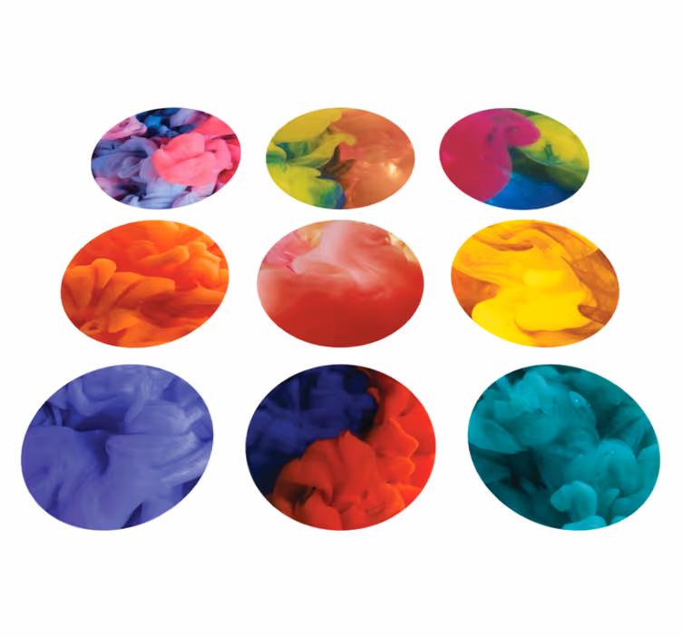 Geometrický vinylový koberec barevné kouřové samolepky - TenStickers