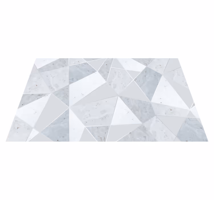 Geometrický vinylový koberec jednoduchý šedý trojúhelník - TenStickers
