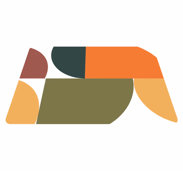 Geometrický vinylový koberec abstraktní geometrie - TenStickers