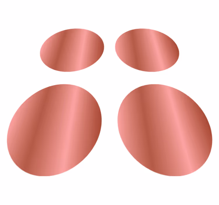 Geometrický vinylový koberec s puntíky v růžovém zlatě - TenStickers