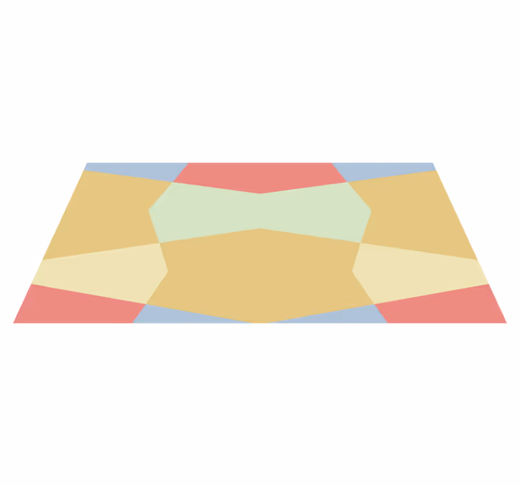 Geometrický vinylový koberec pastelové geometrické bloky - TenStickers