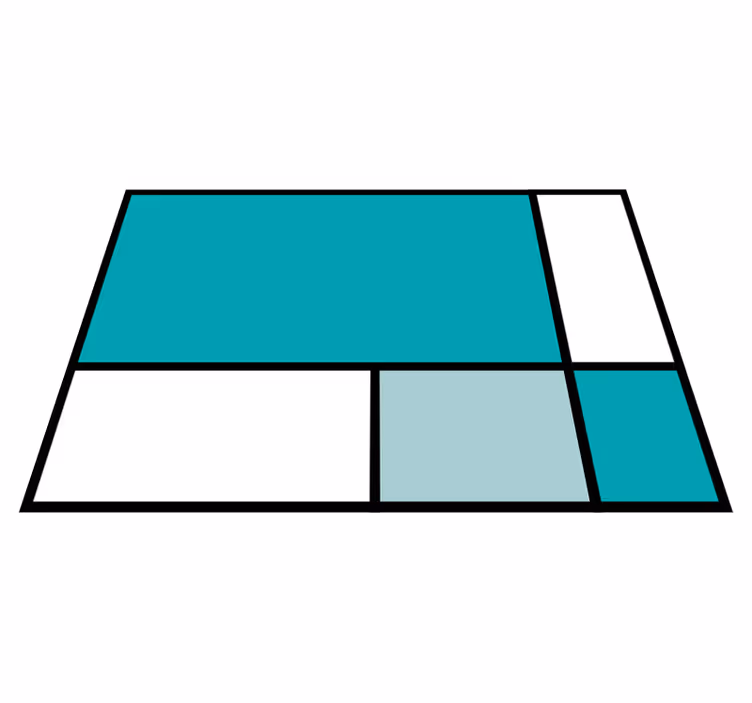 Geometrický vinylový koberec zelené čtverce - TenStickers