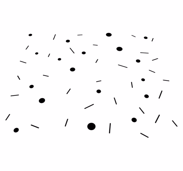 Geometrický vinylový koberec s konfety kruhů a čar - TenStickers