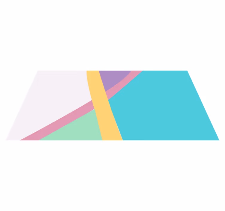 Geometrický vinylový koberec s barevnými bloky - TenStickers