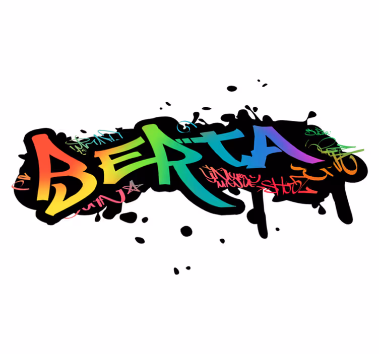 Vinylový koberec pro děti s personalizovaným graffiti - TenStickers