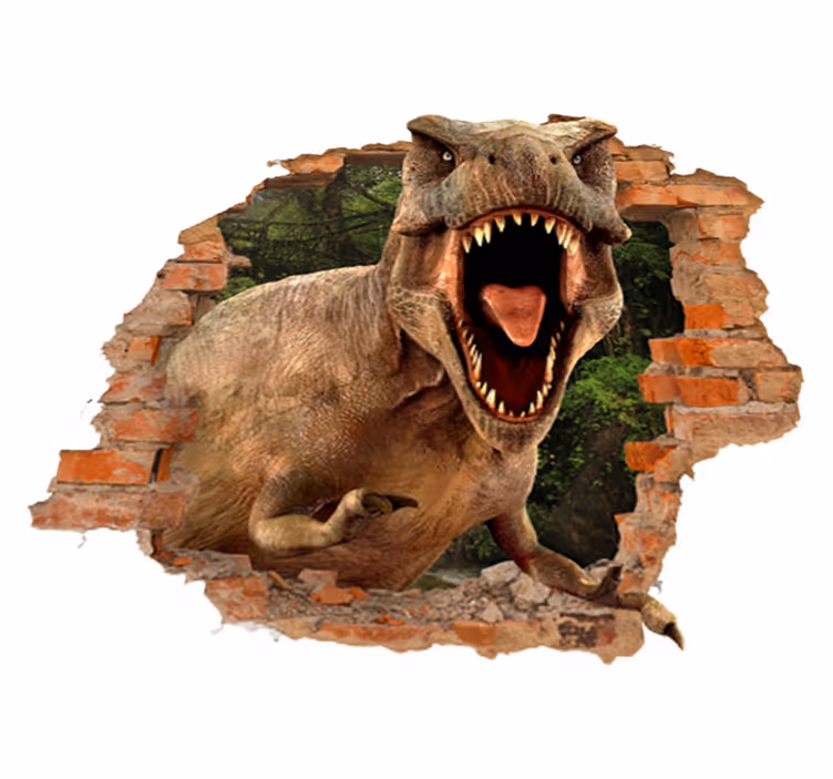 Vinylový koberec pro děti 3d t-rex - TenStickers