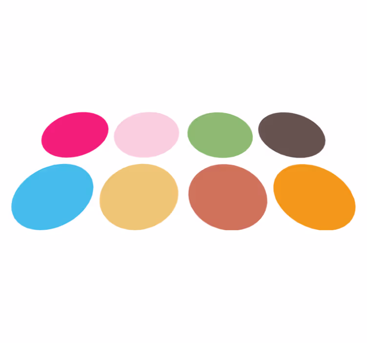 Vinylový koberec pro děti barevné kruhové samolepky - TenStickers