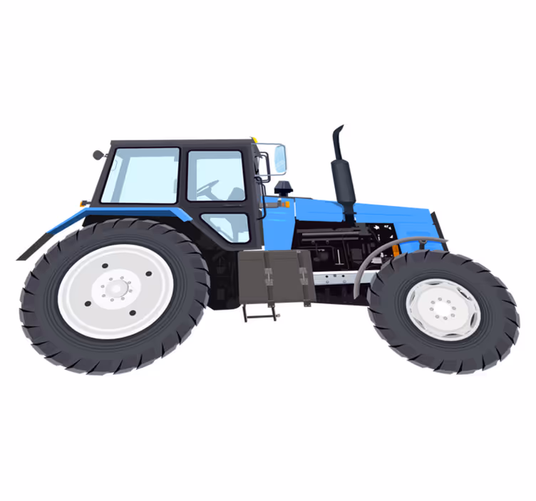 Vinylový koberec pro děti modrý moderní traktor - TenStickers
