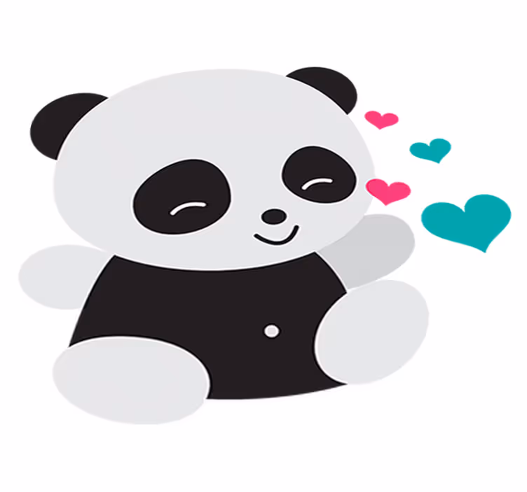Vinylový koberec pro děti s roztomilou pandou - TenStickers