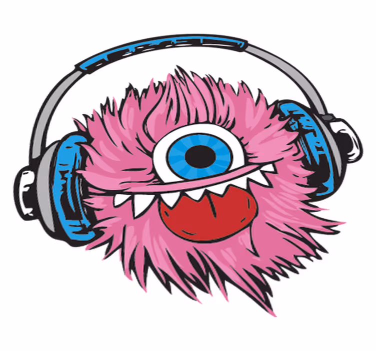 Vinylový koberec pro děti růžové chlupaté monstrum - TenStickers