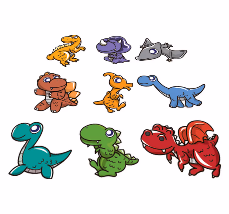 Vinylový koberec pro děti s dinosaury pro miminka - TenStickers