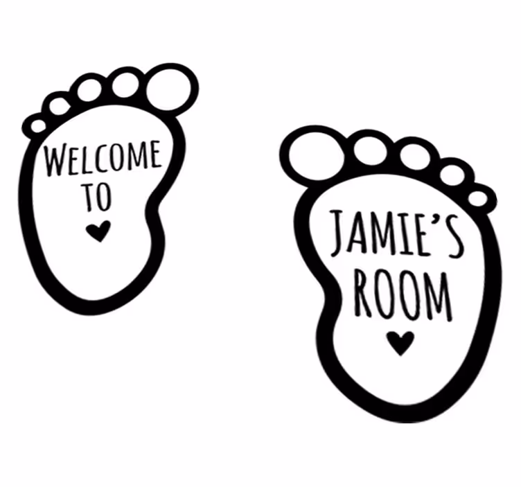 Vinylový koberec pro děti s nožičkami a jménem - TenStickers