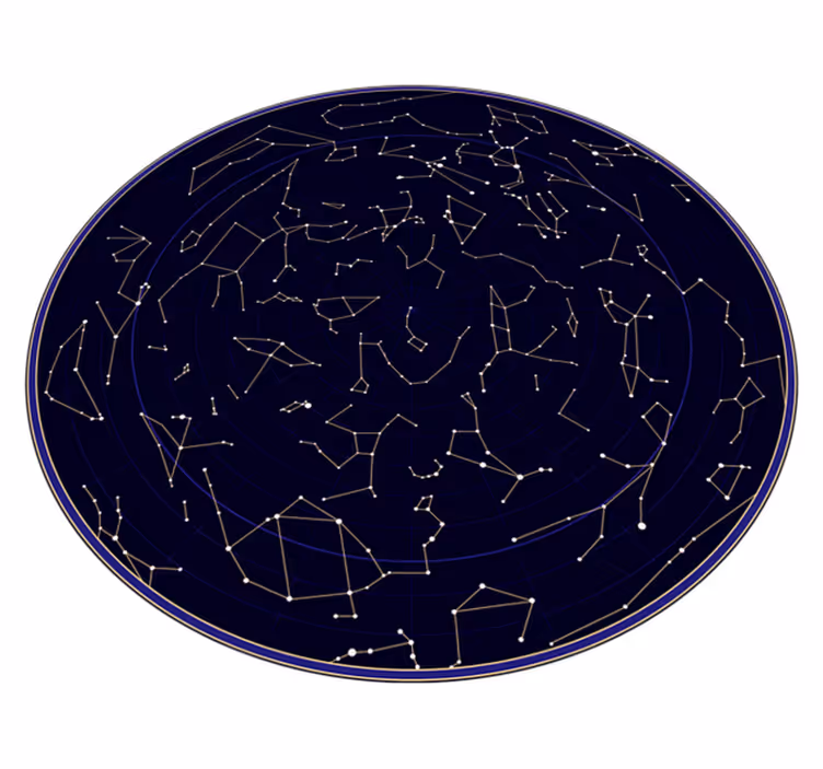 Vinylový koberec pro děti s mapou souhvězdí - TenStickers