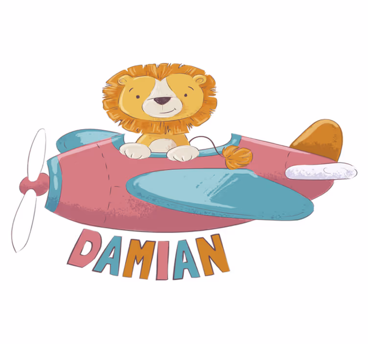 Vinylový koberec pro děti s osobním lvem - TenStickers