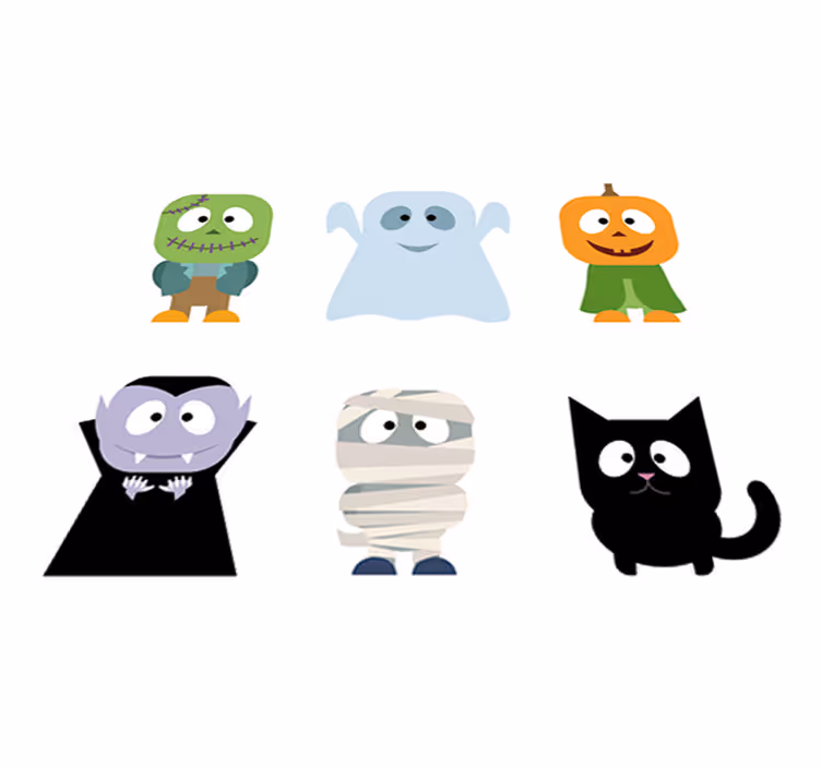 Vinylový koberec pro děti s halloweenskými příšerkami - TenStickers