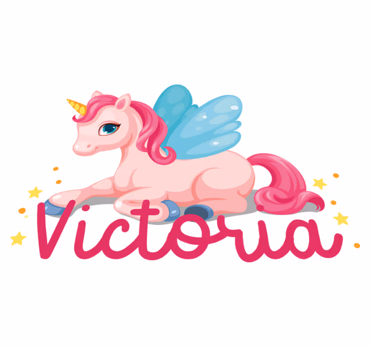 Vinylový koberec pro děti veselý růžový jednorožec - TenStickers