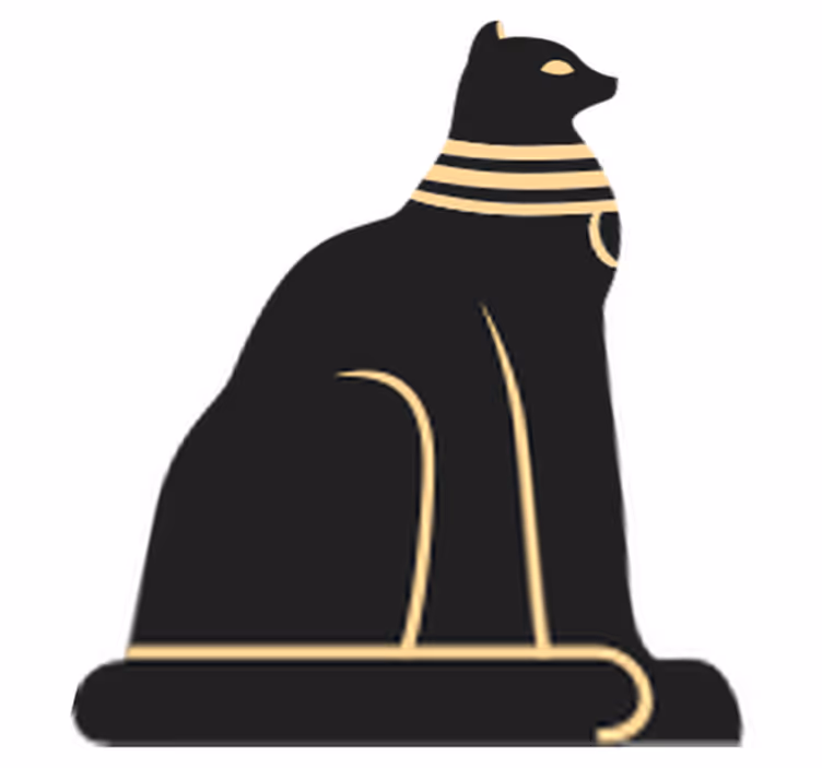Vinylový koberec do ložnice s egyptskou kočkou - TenStickers