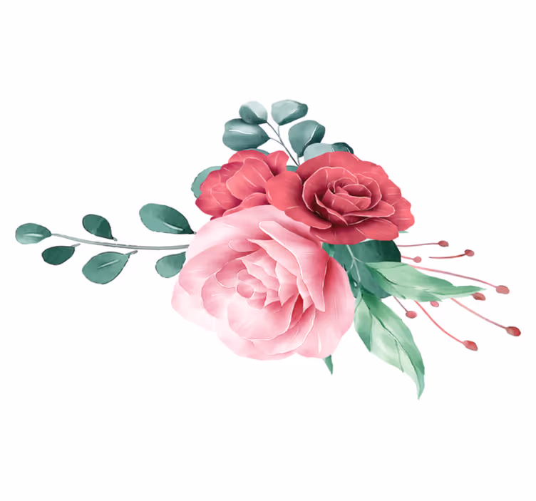 Vinylový koberec do ložnice pivoňkový bouquet - TenStickers
