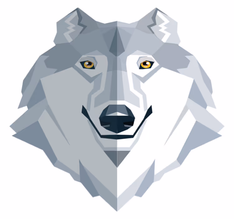 Vinylový koberec do ložnice s abstraktním designem vlka - TenStickers