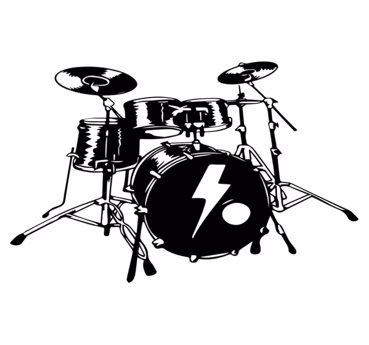 Vinylový koberec do ložnice s baterií na bílém pozadí - TenStickers