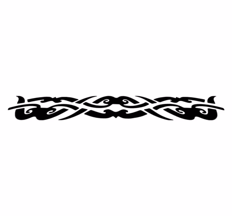 Vinylový koberec do ložnice v jednobarevném tribal designu - TenStickers