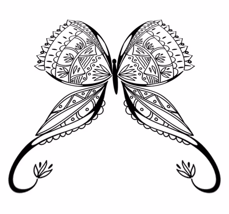 Vinylový koberec do ložnice elegantní motýl - TenStickers