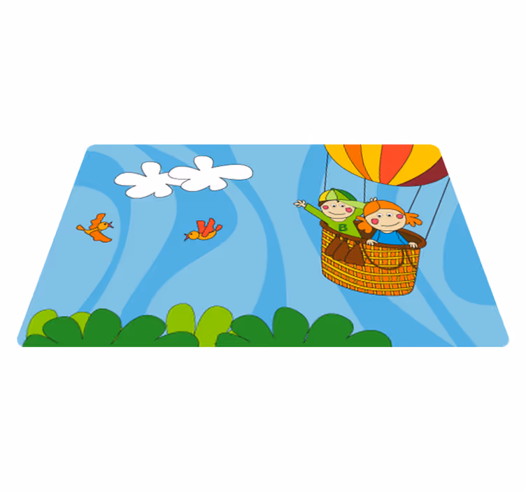 Vinylový koberec pro děti let na balónu - TenStickers