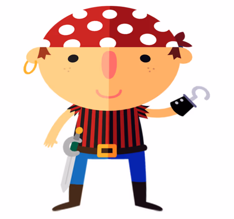 Vinylový koberec pro děti s pirátskou ilustrací - TenStickers