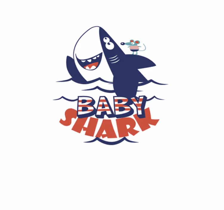 Vinylový koberec pro děti Žralok baby - TenStickers