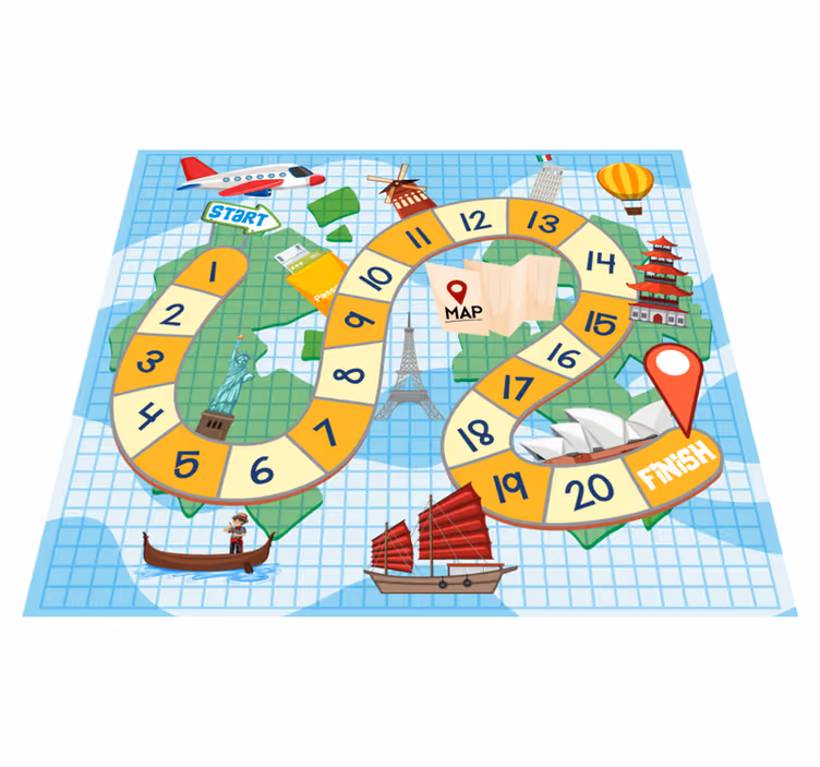 Vinylová hrací podložka herní mapa - TenStickers