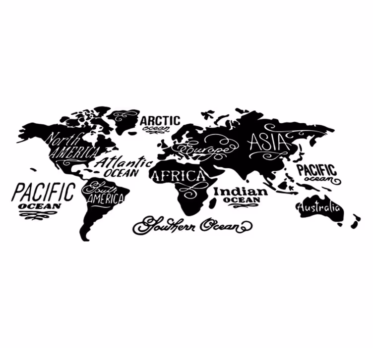 Vinylový koberec z celého světa s mapou světa - TenStickers