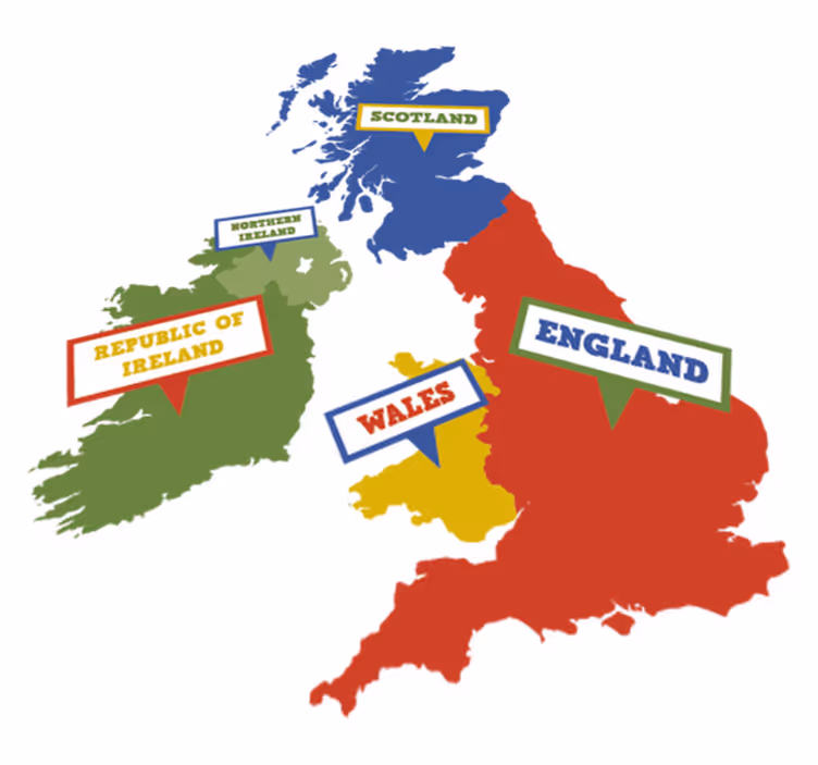 Vinylový koberec z celého světa barevná velká británie - TenStickers