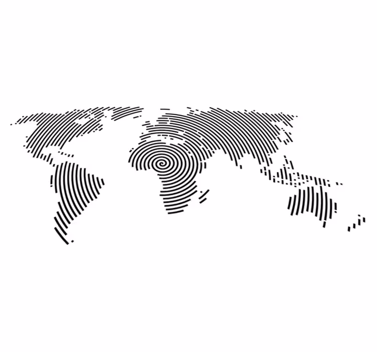 Vinylový koberec z celého světa moderní mapa - TenStickers