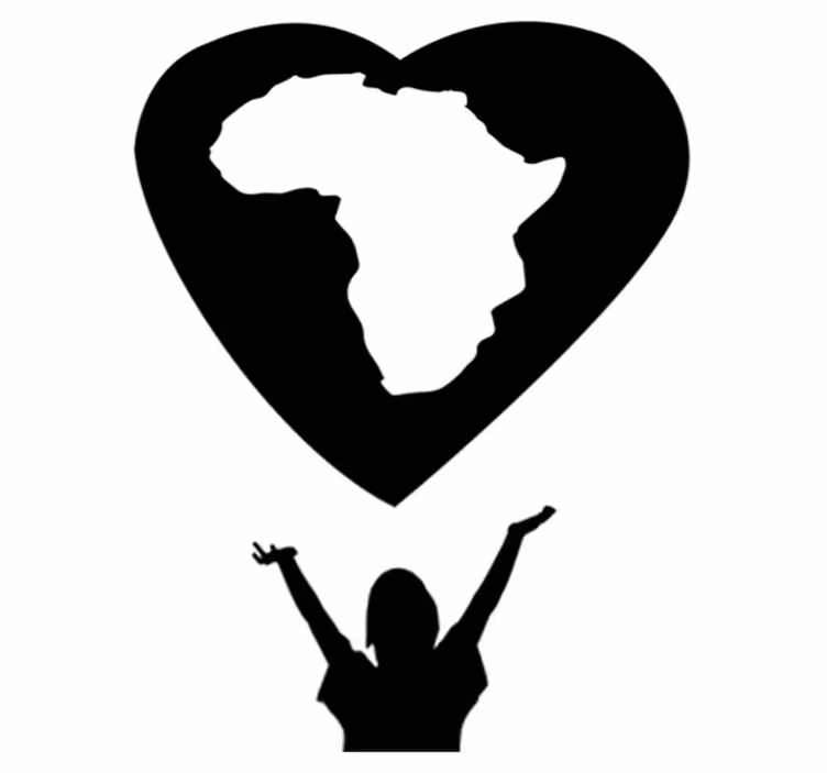 Vinylový koberec z celého světa srdce afriky - TenStickers