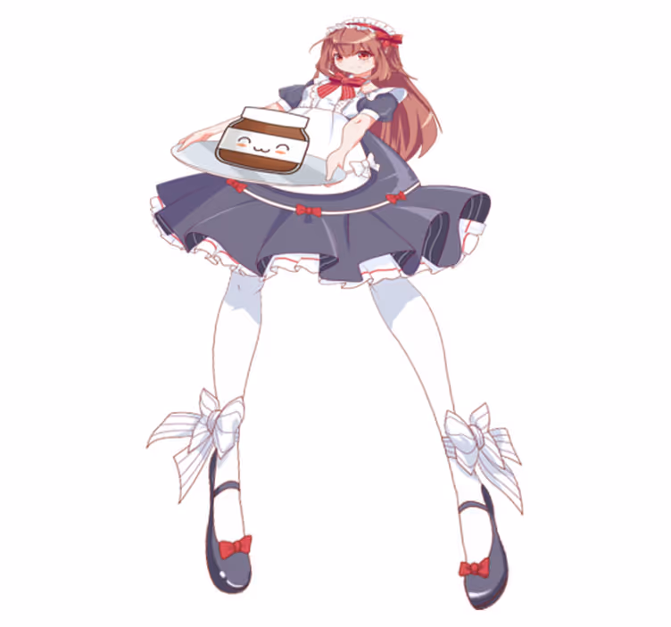 Vinylový koberec pro děti s anime dívkou a nutellou - TenStickers