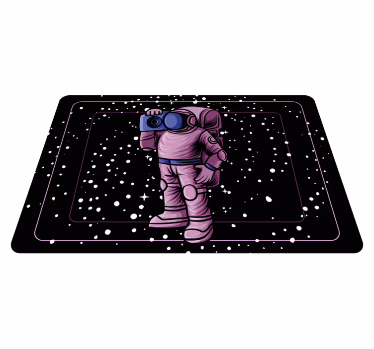 Vinylový koberec pro děti s astronautem a rádiem - TenStickers