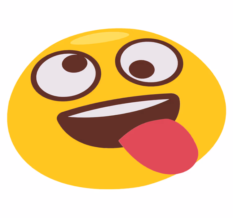 Vinylový koberec pro děti hravá emoji tvář - TenStickers