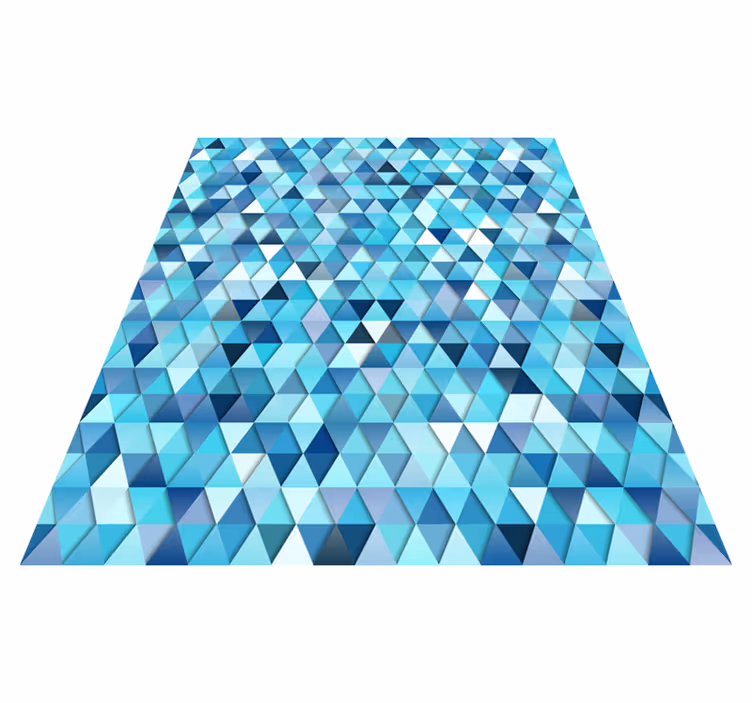 Koupelnový vinylový koberec geometrický modrý abstrakt - TenStickers