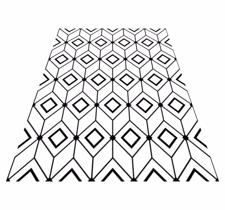 Geometrický vinylový koberec s moderními diamanty - TenStickers