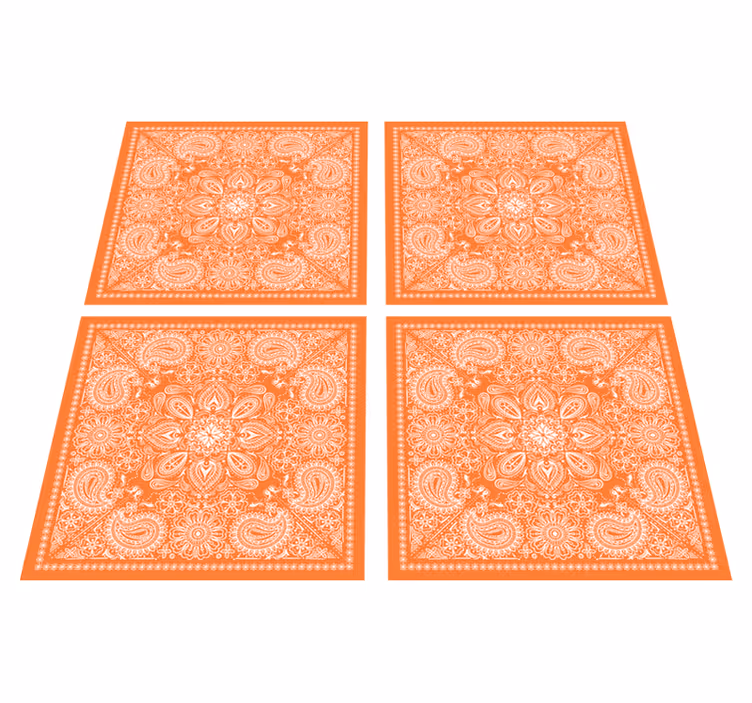 Koupelnový vinylový koberec paisley dlažba - TenStickers