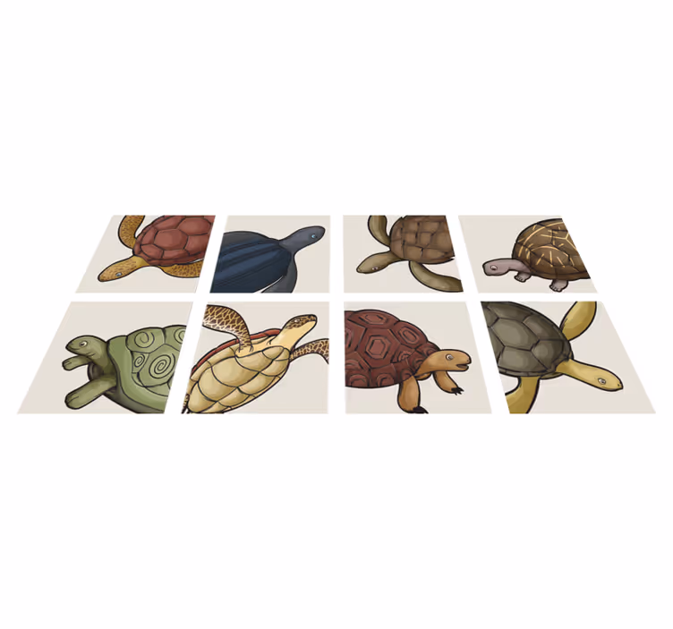 Koupelnový vinylový koberec s motivem želv - TenStickers