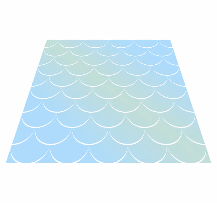 Koupelnový vinylový koberec s pastelkami v šupinách - TenStickers