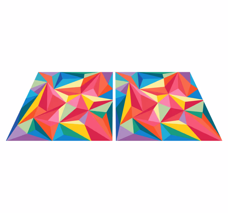Koupelnový vinylový koberec s geometrickým vzorem - TenStickers