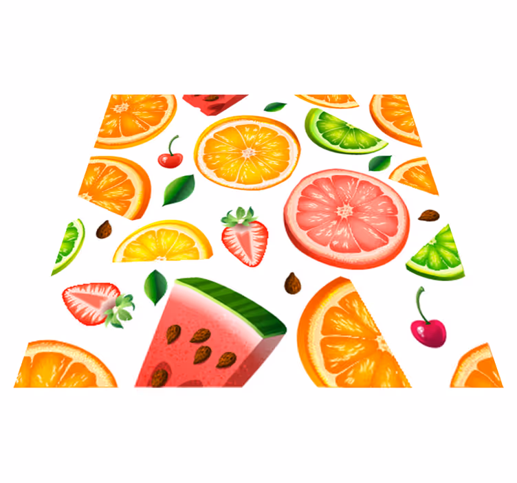 Kuchyňský vinylový koberec s ovocným vzorem - TenStickers